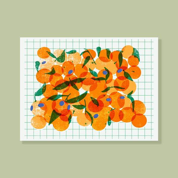 Oranges Grid Print - DIGS