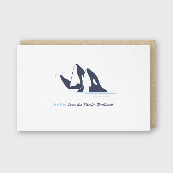 Orca Hello from PNW Card - DIGS