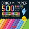 Origami Paper 500 Sheets Rainbow Colors - DIGS