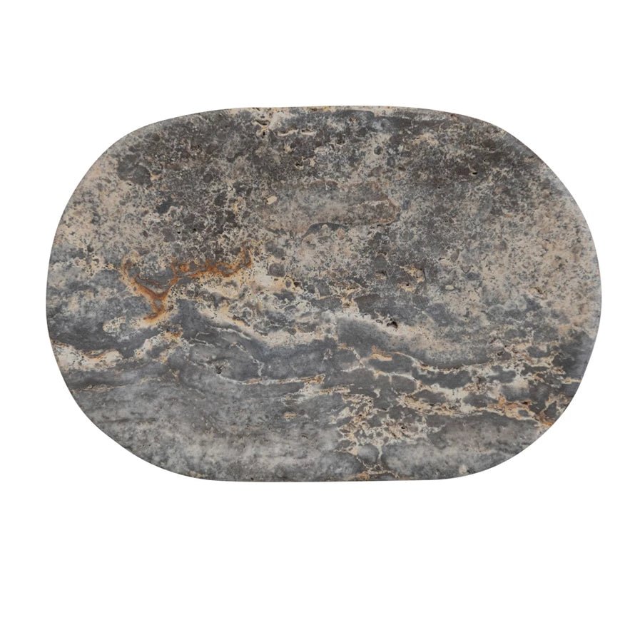 Oval Travertine Soap Dish - DIGS