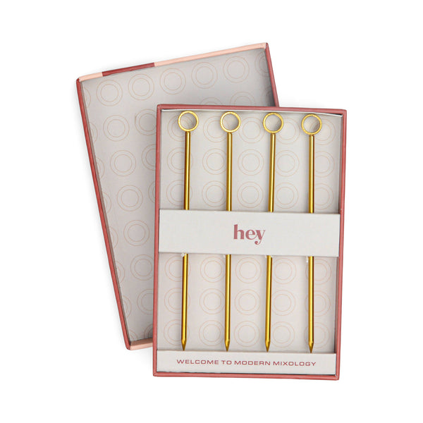 Owen Gold Cocktail Picks, Set Of 4 - DIGS
