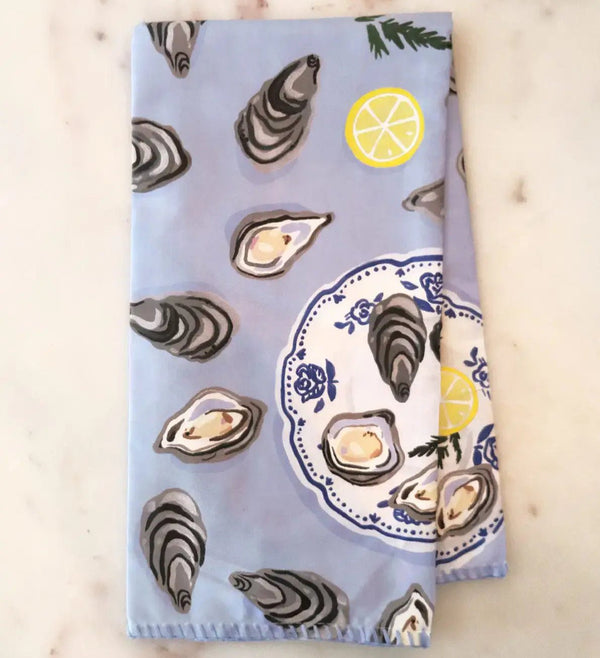 Oysters Cotton Tea Towel - DIGS