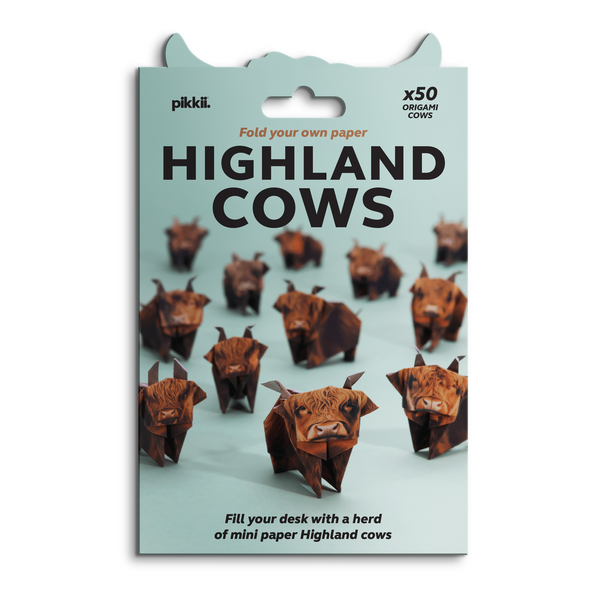 Paper Highland Cows Origami Kit - DIGS