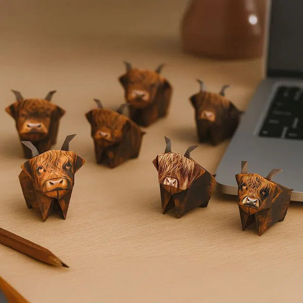 Paper Highland Cows Origami Kit - DIGS