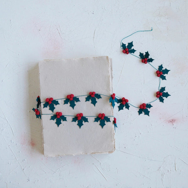 Paper Holly Mini Garland - DIGS