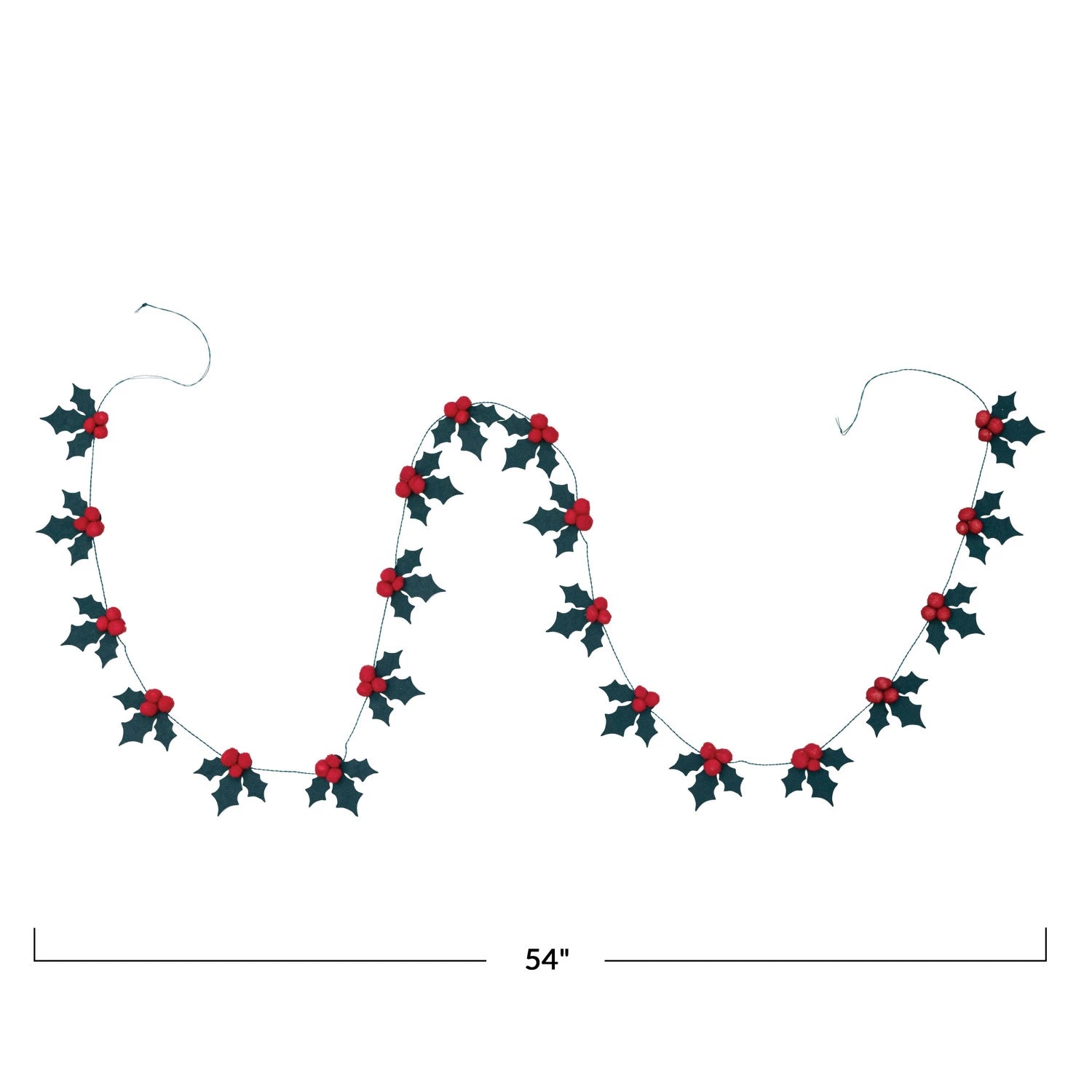 Paper Holly Mini Garland - DIGS