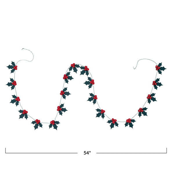 Paper Holly Mini Garland - DIGS