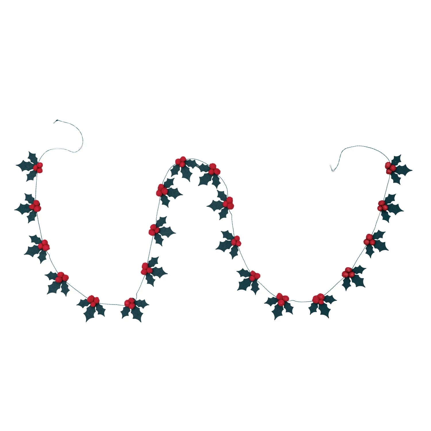 Paper Holly Mini Garland - DIGS