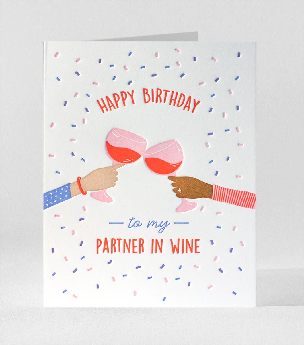 Partner in Wine Birthday Card - DIGS