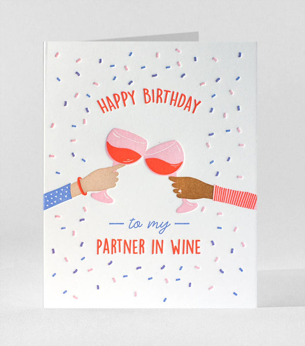 Partner in Wine Birthday Card - DIGS