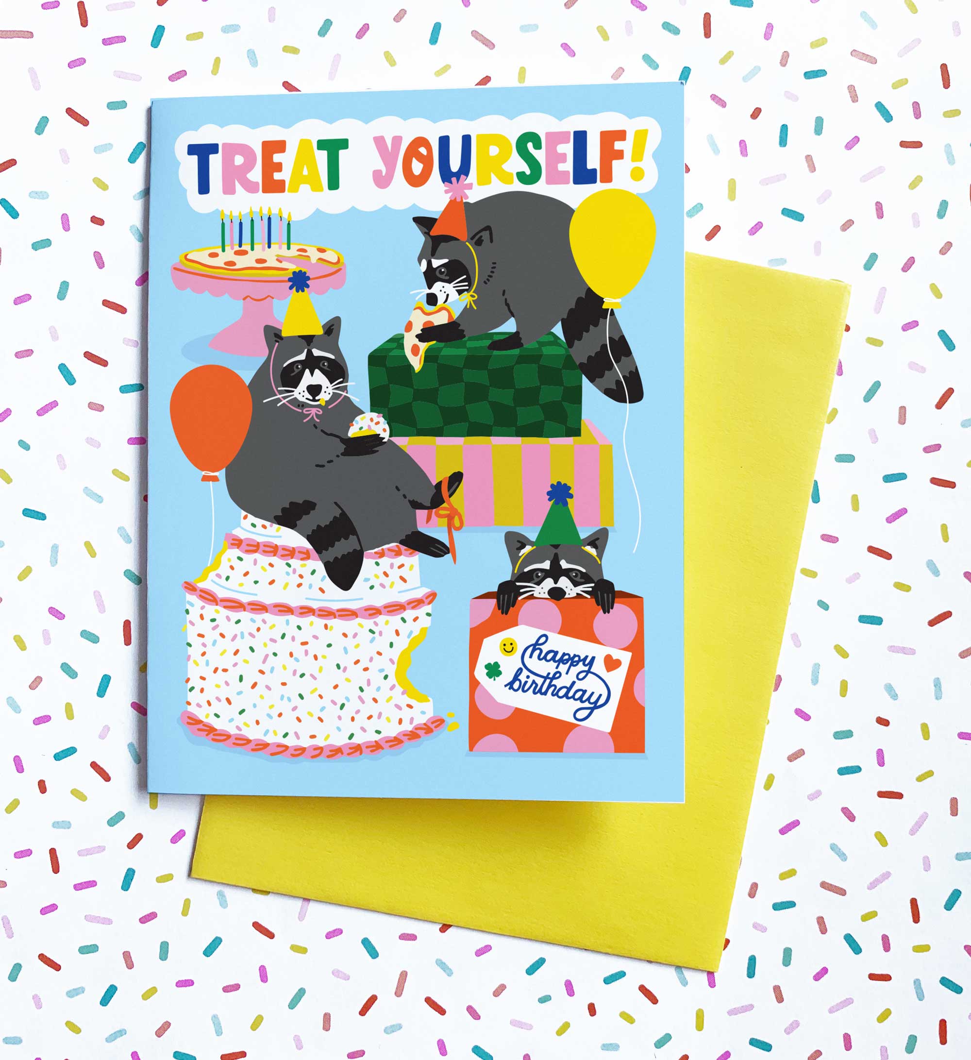 Party Raccoons Birthday Card - DIGS