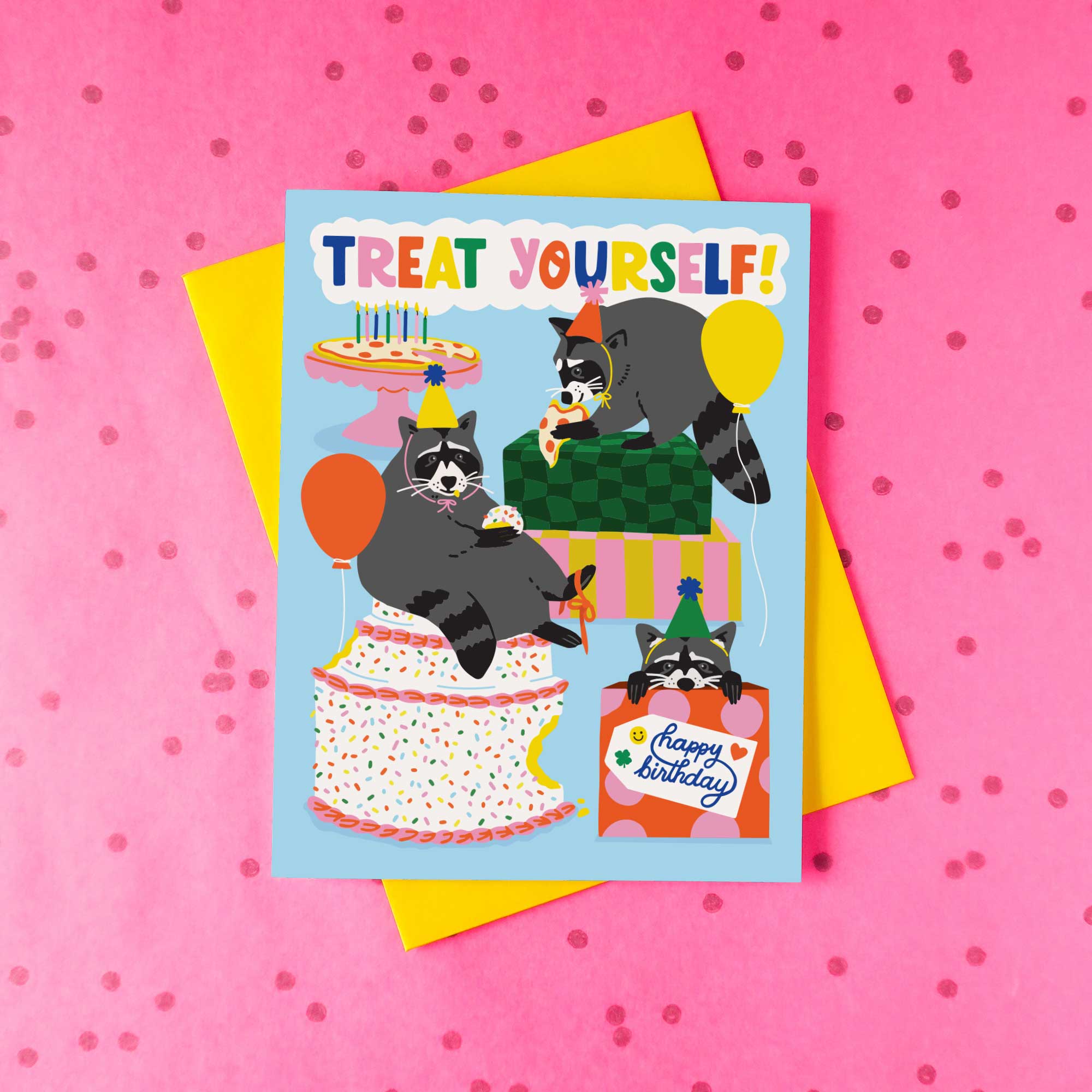Party Raccoons Birthday Card - DIGS