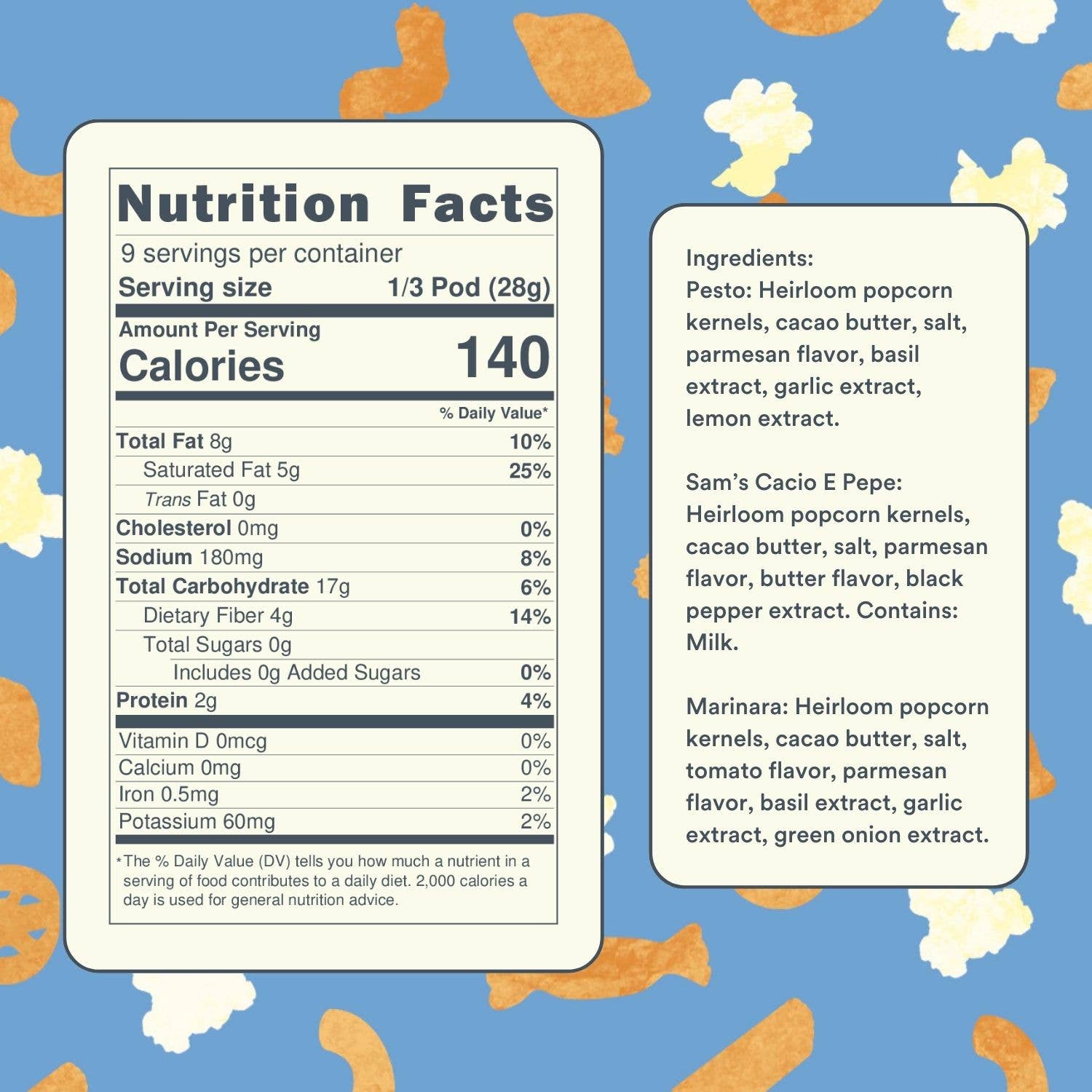 Pasta Popcorn Pod Pack - DIGS