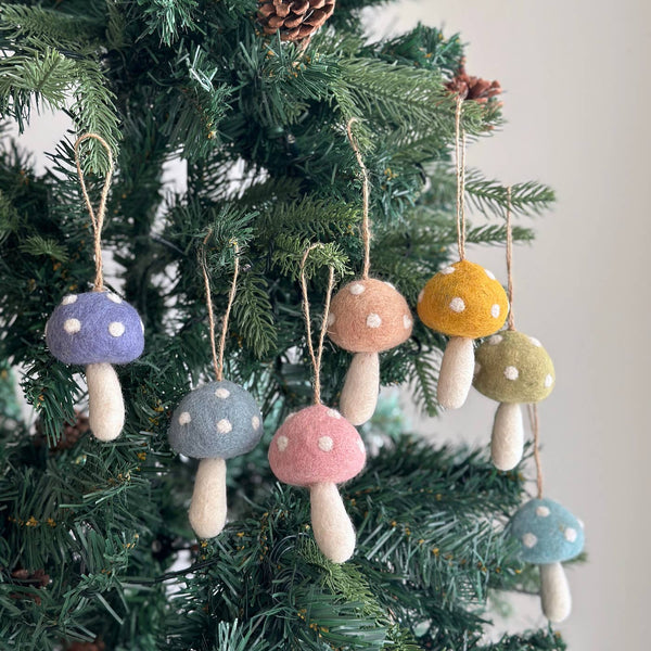 Pastel Mushroom Ornaments - DIGS
