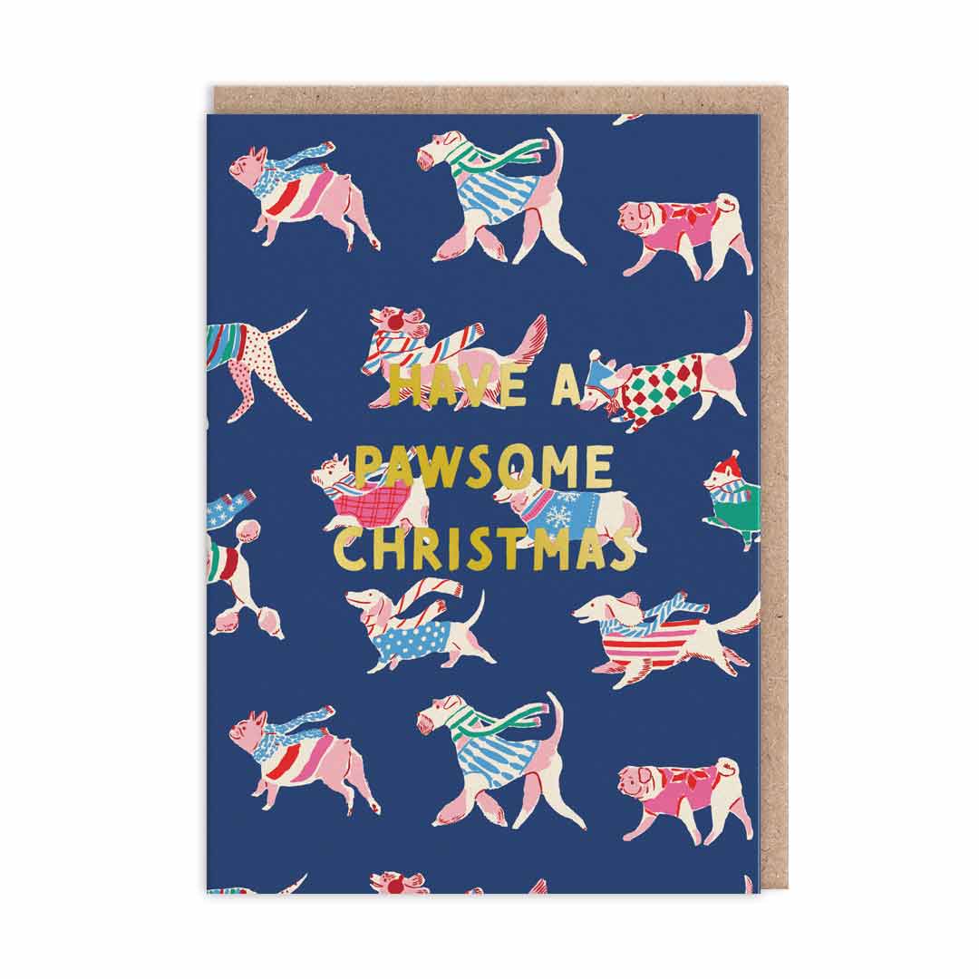 Pawsome Dogs Christmas Card - DIGS