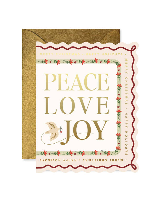 Peace Love Joy Holdiay Card - DIGS