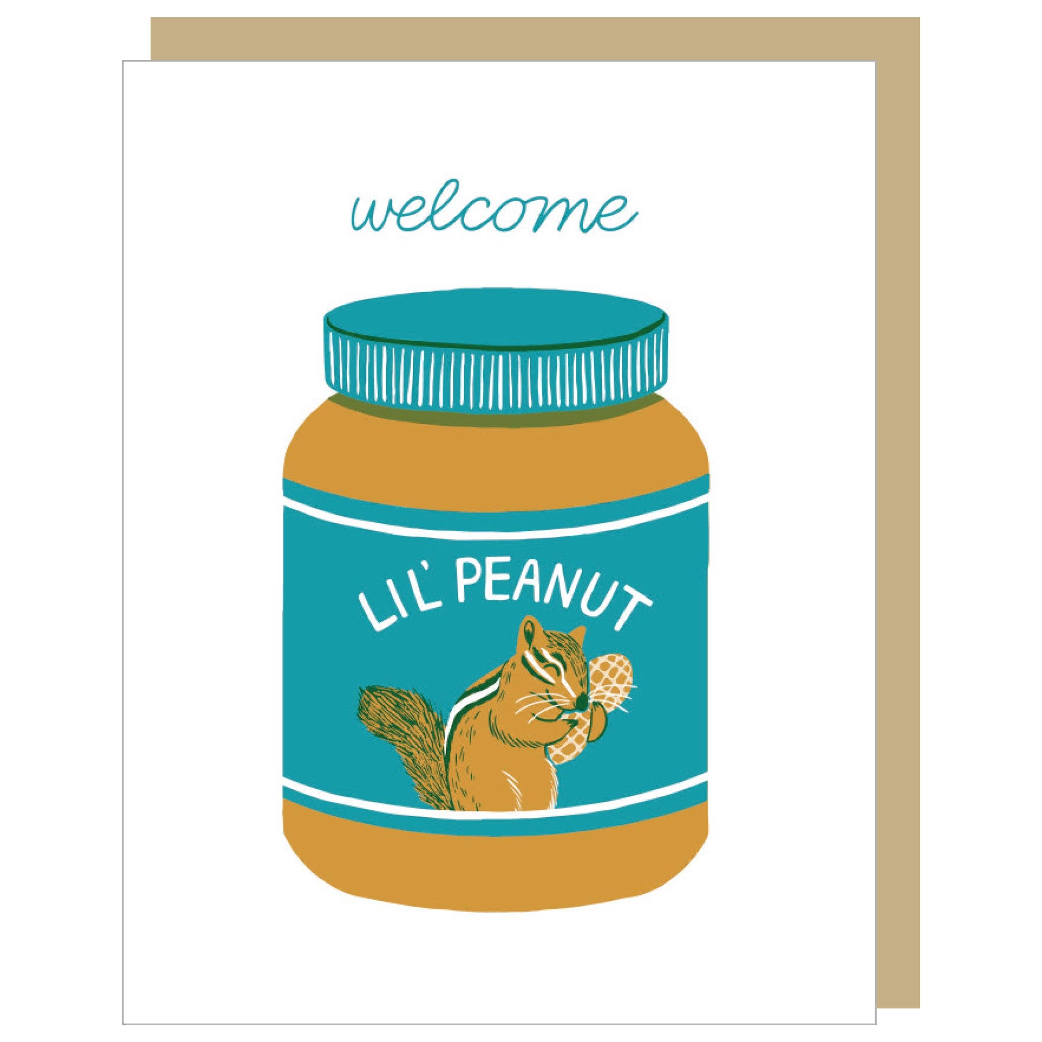 Peanut Butter Jar Baby Card - DIGS