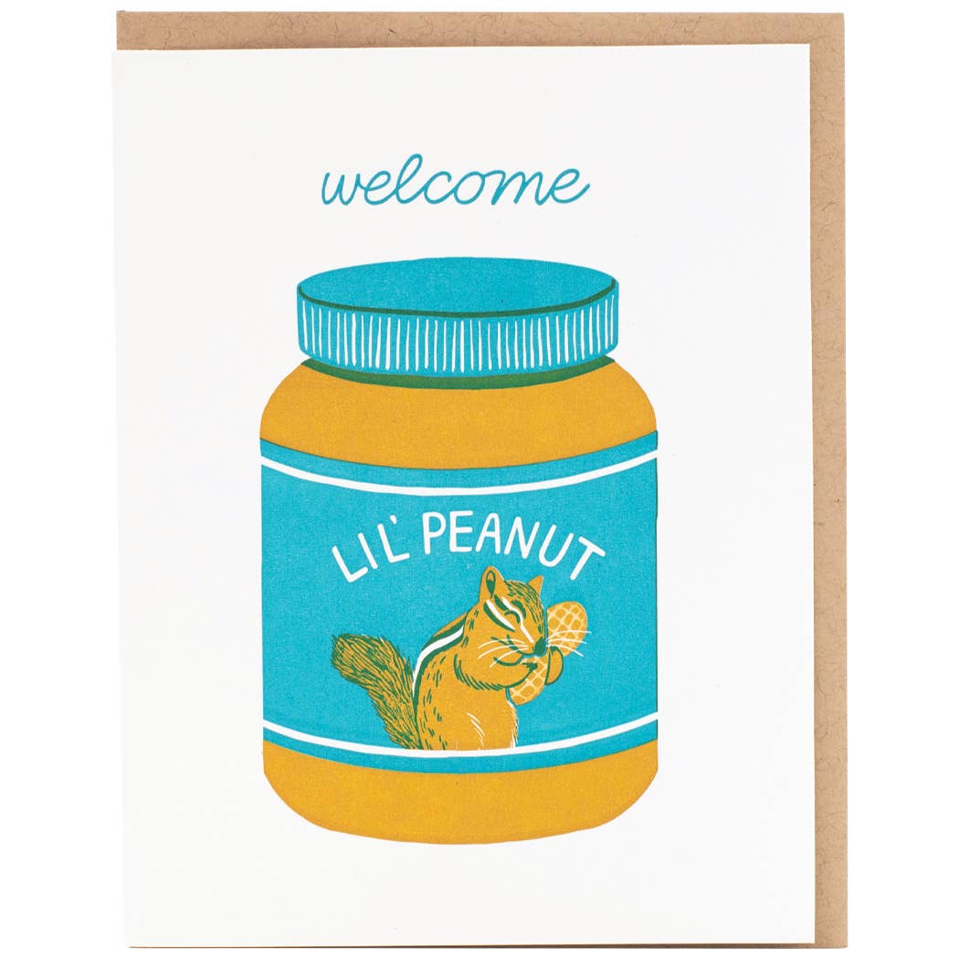 Peanut Butter Jar Baby Card - DIGS