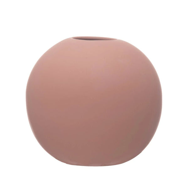 Petite Round Matte Rose Vase - DIGS