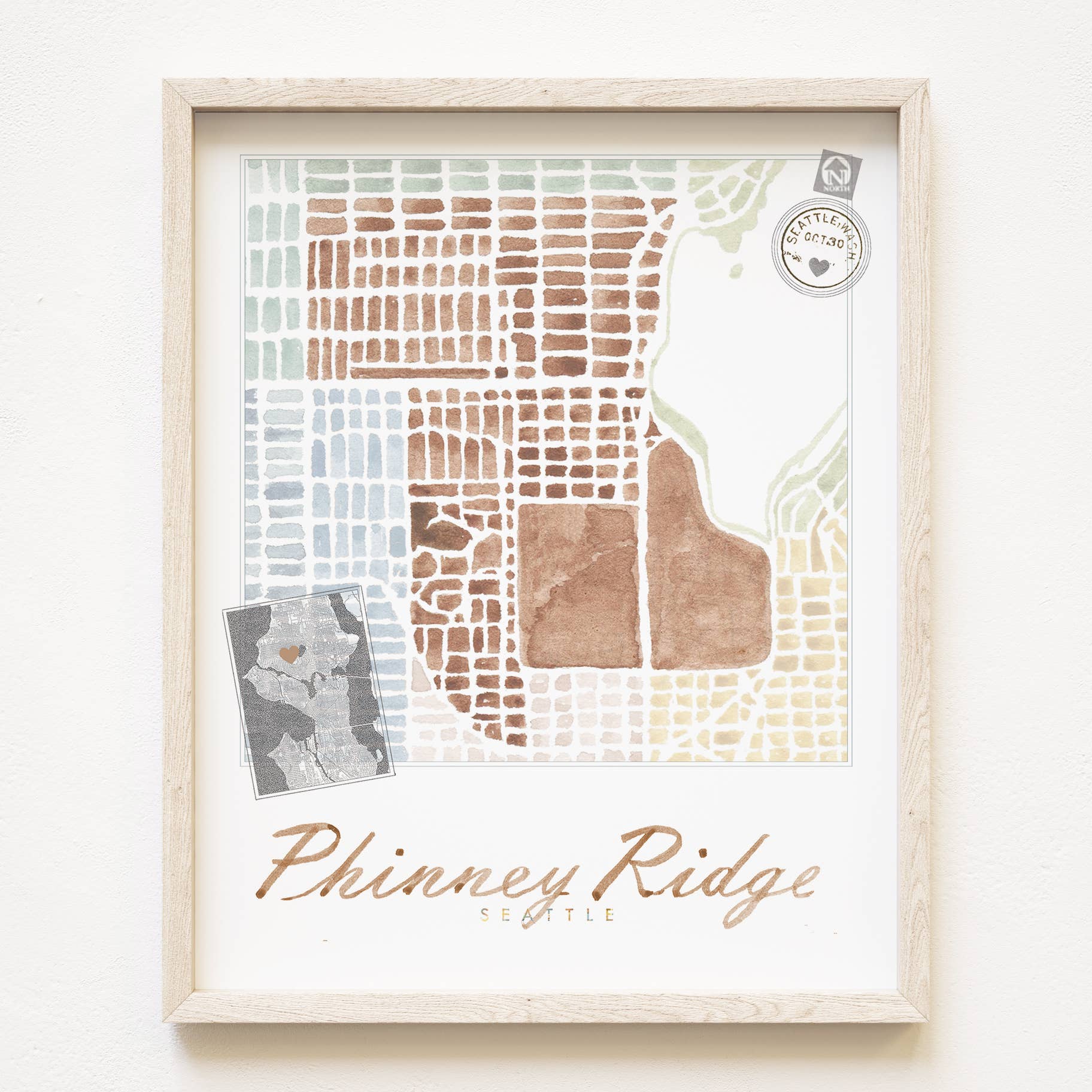 Phinney Ridge Neighborhood Map Print - DIGS