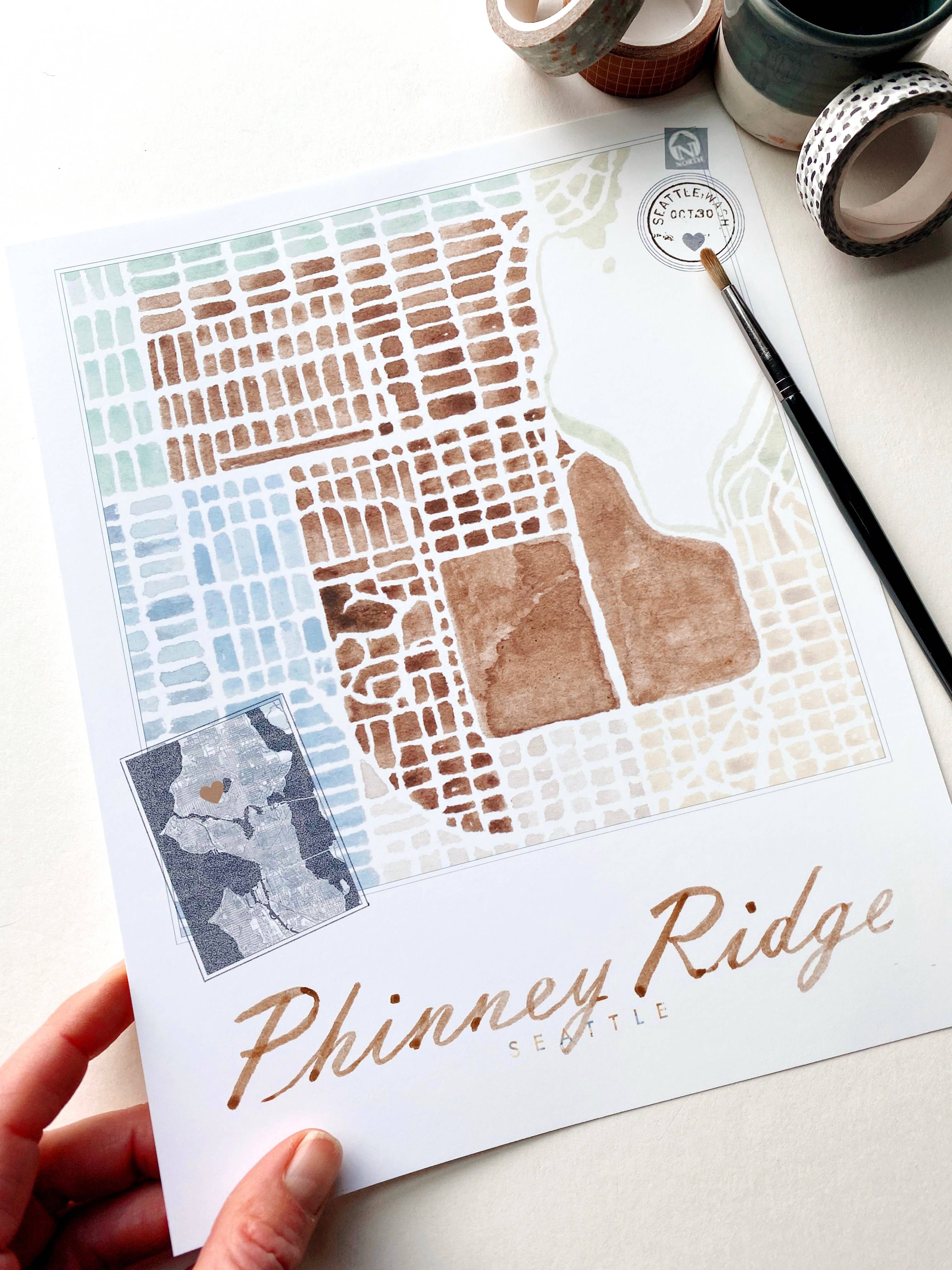 Phinney Ridge Neighborhood Map Print - DIGS