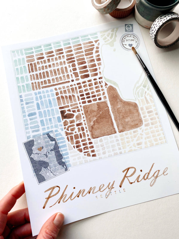 Phinney Ridge Neighborhood Map Print - DIGS