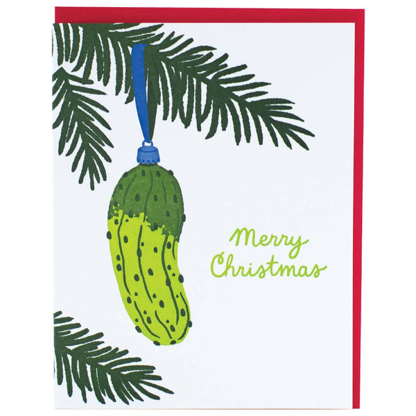 Pickle Ornament Christmas Card - DIGS