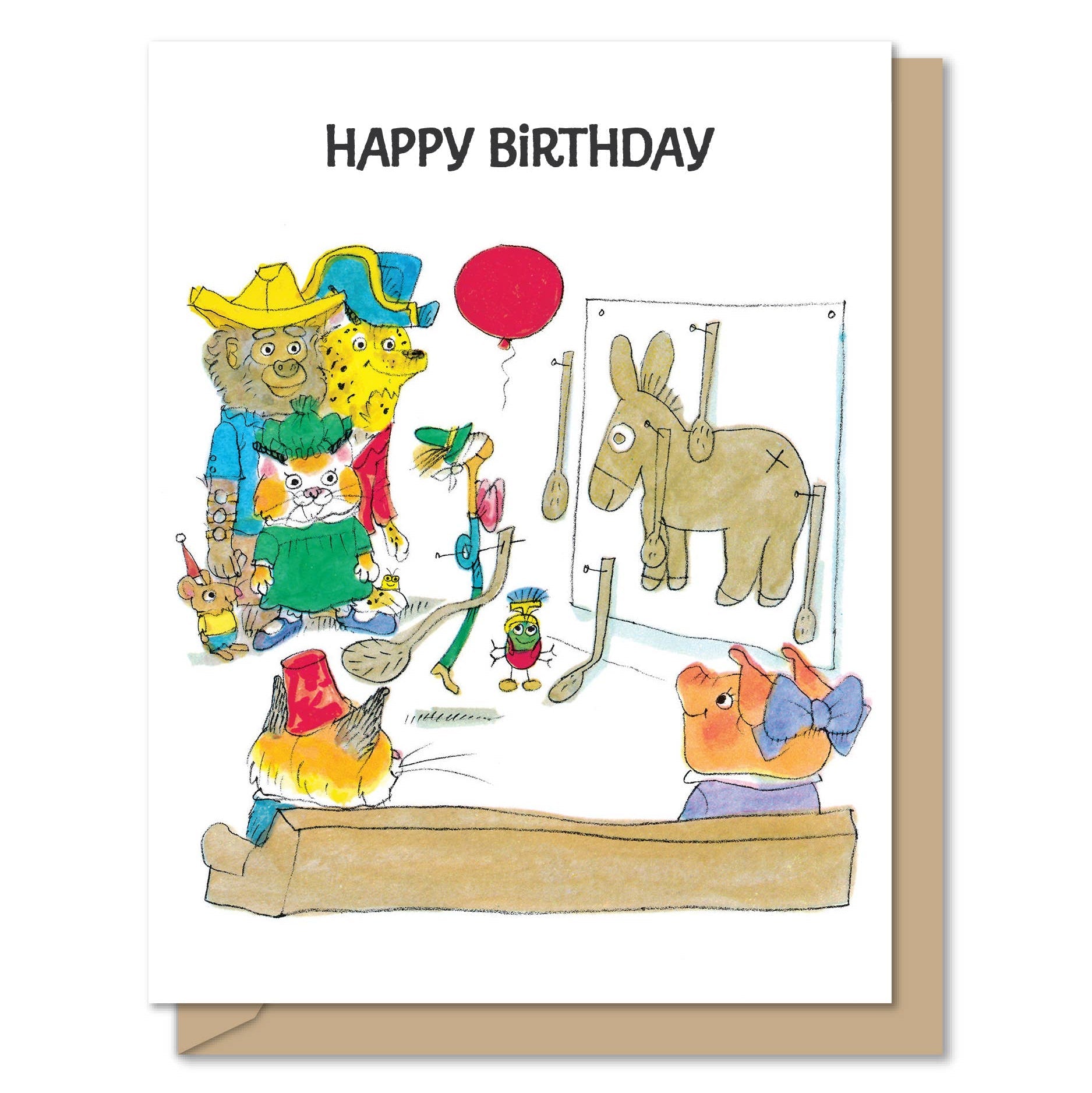 Pin the Tail Lowly Birthday Card - DIGS