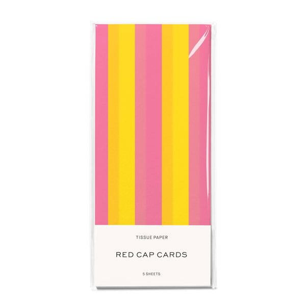 Pink and Yellow Stripes Tissue Paper - DIGS
