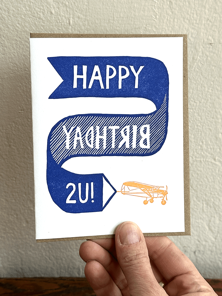 Plane & Banner Birthday Card - DIGS