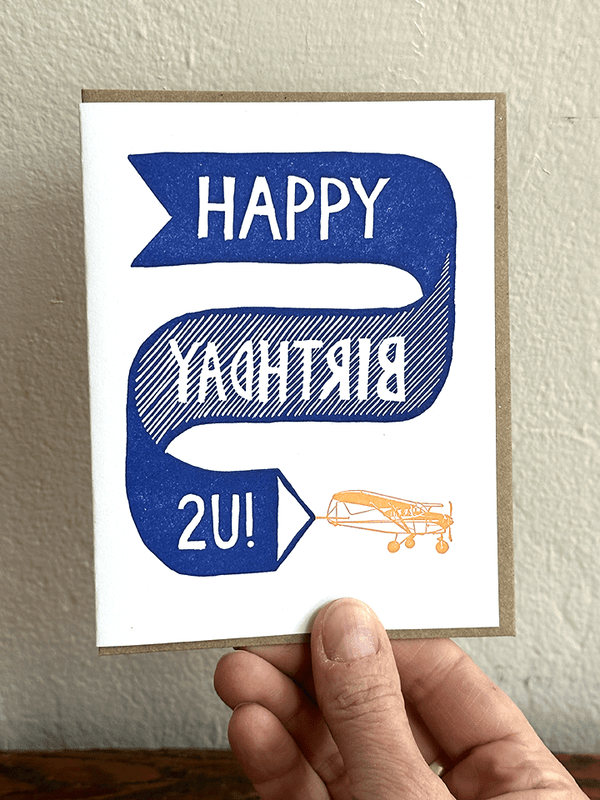 Plane & Banner Birthday Card - DIGS