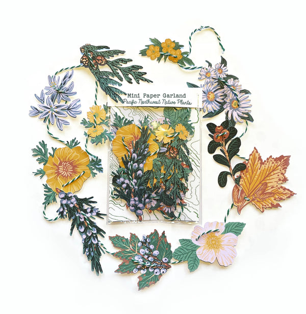 PNW Native Plants Mini Garland  - DIGS