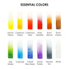 Pocket Watercolor Set of 12 with Brush: Essential Colors - DIGS