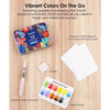 Pocket Watercolor Set of 12 with Brush: Essential Colors - DIGS