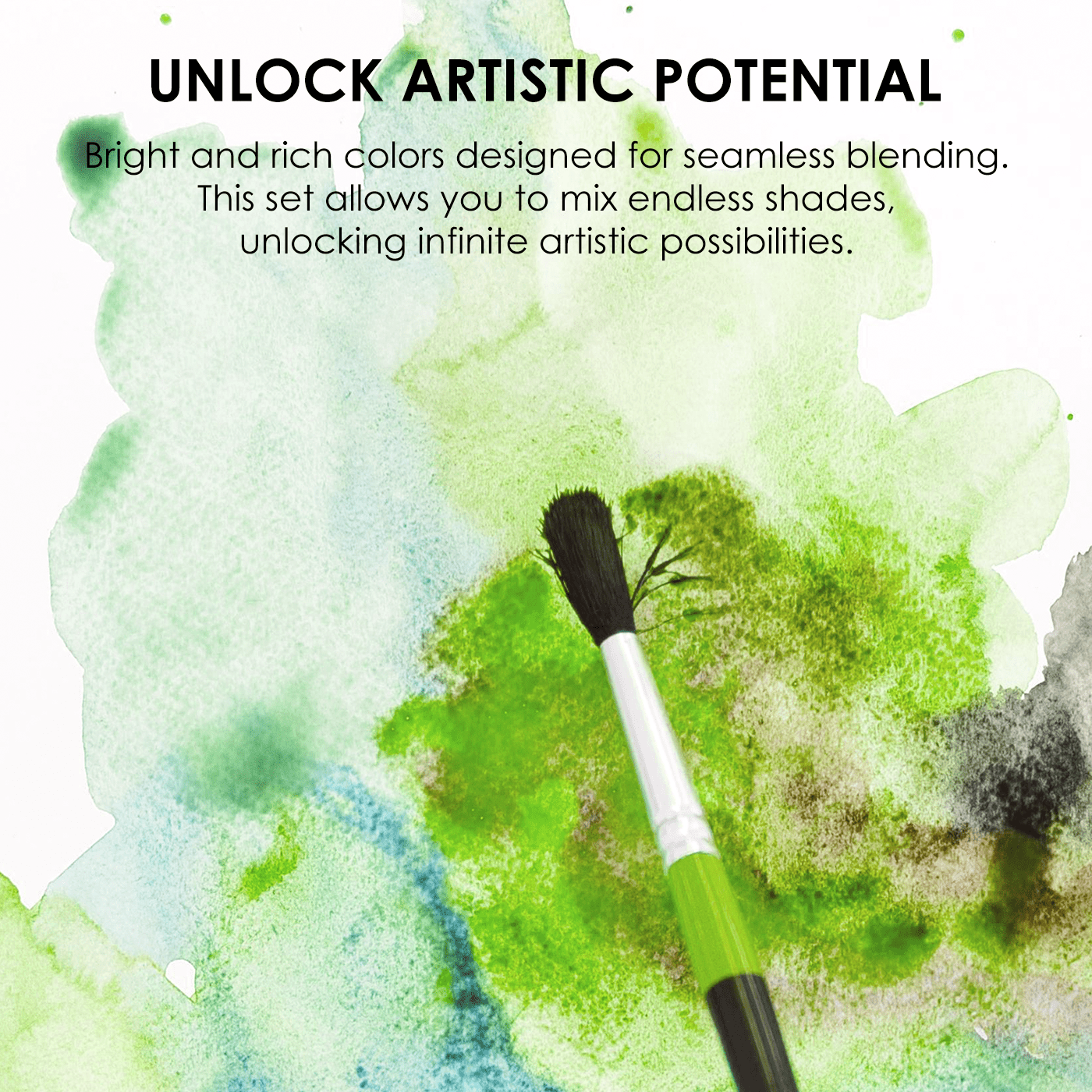 Pocket Watercolor Set of 12 with Brush: Forest Colors - DIGS