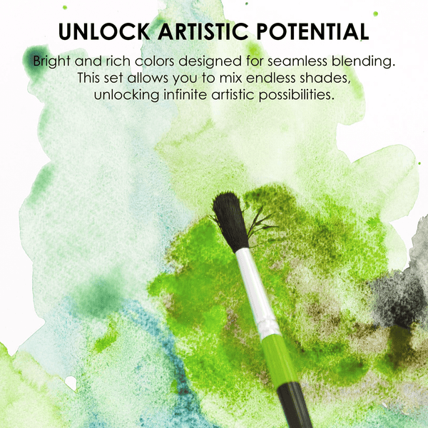 Pocket Watercolor Set of 12 with Brush: Forest Colors - DIGS