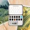 Pocket Watercolor Set of 12 with Brush: Forest Colors - DIGS