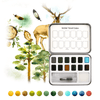 Pocket Watercolor Set of 12 with Brush: Forest Colors - DIGS