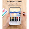 Pocket Watercolor Set of 12 with Brush: Landscape Colors - DIGS