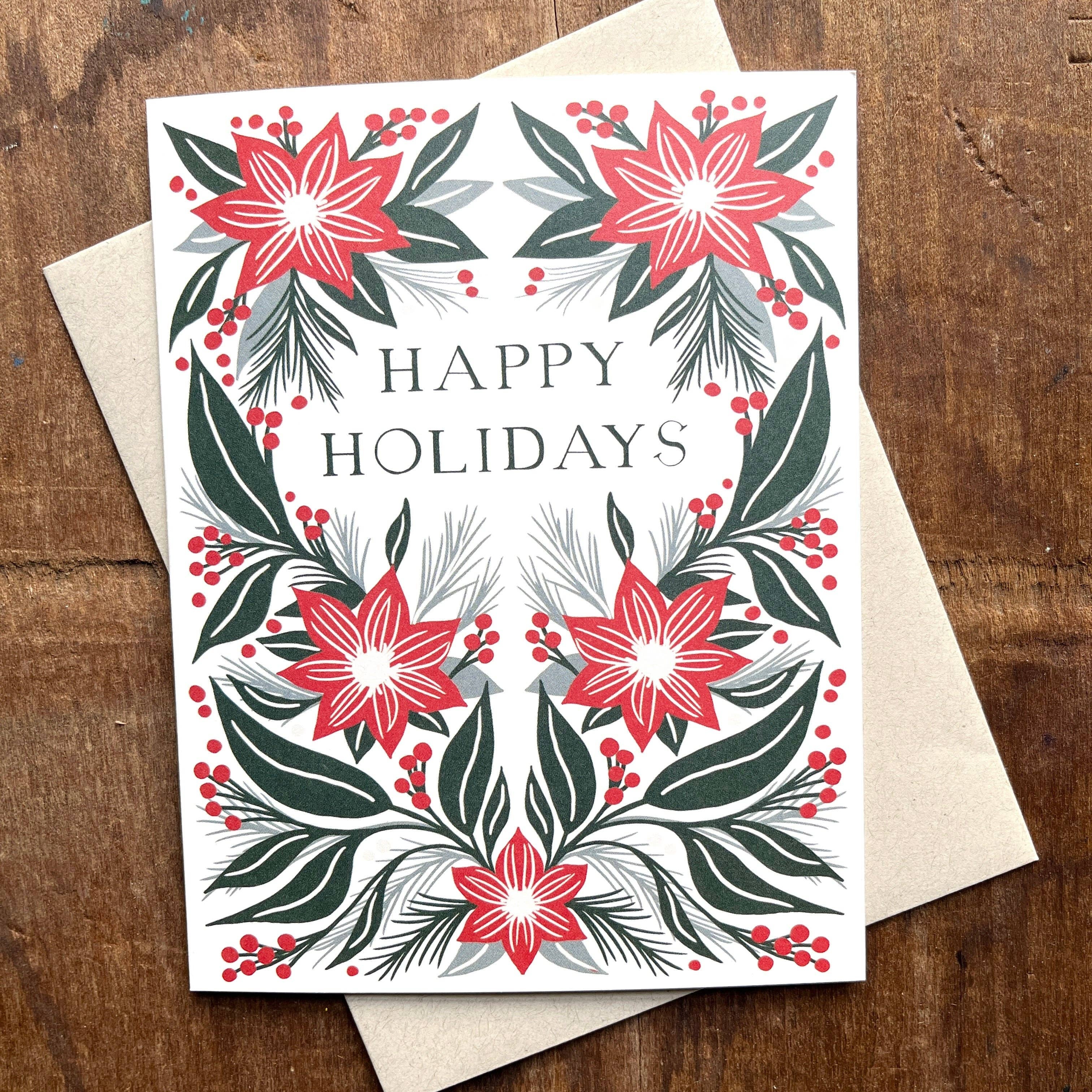 Poinsettia Holiday Card - DIGS