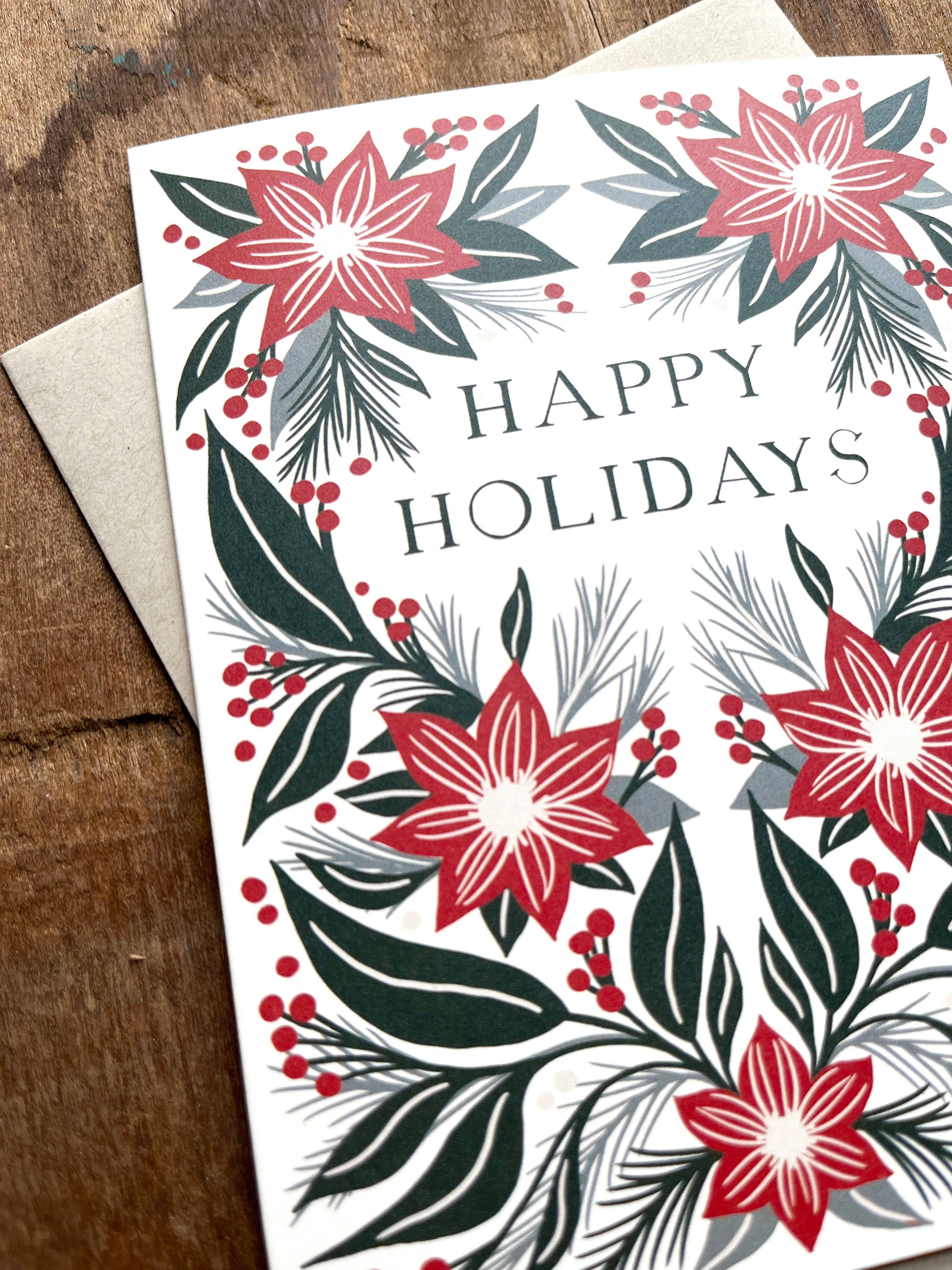 Poinsettia Holiday Card - DIGS