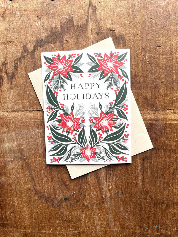 Poinsettia Holiday Card - DIGS