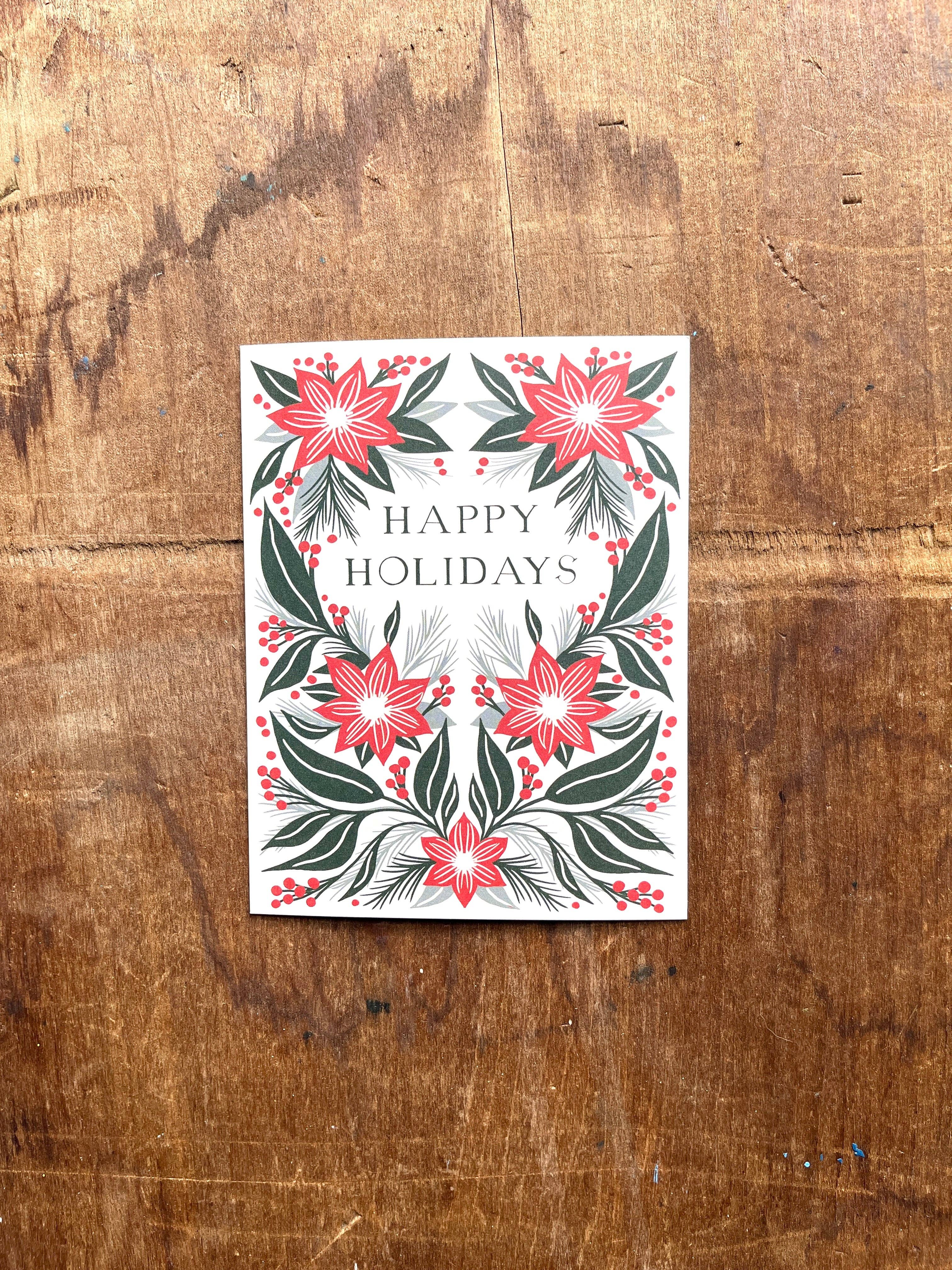 Poinsettia Holiday Card - DIGS