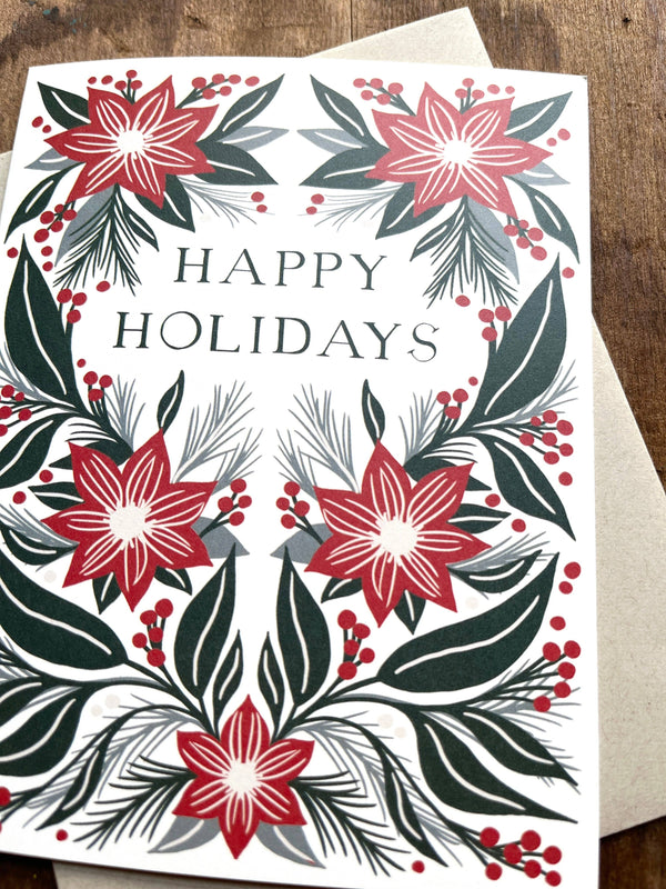 Poinsettia Holiday Card - DIGS