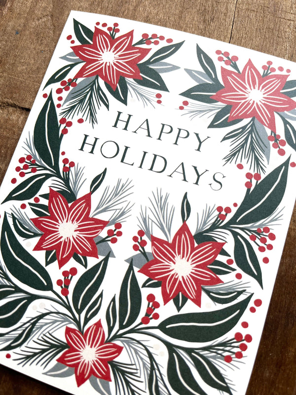 Poinsettia Holiday Card - DIGS