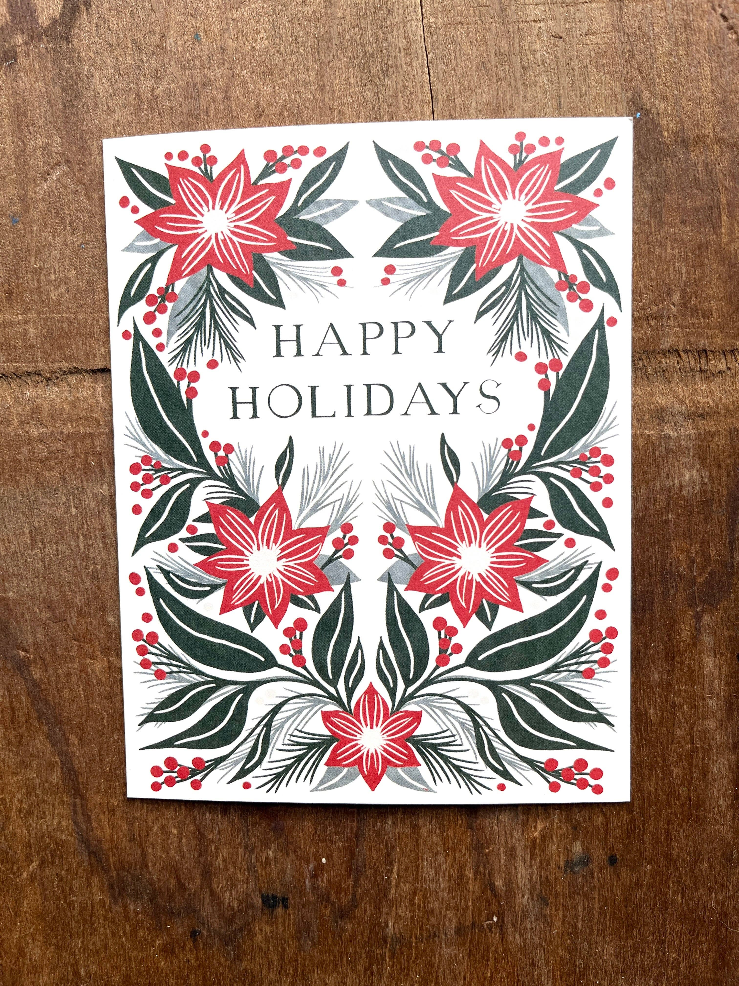 Poinsettia Holiday Card - DIGS