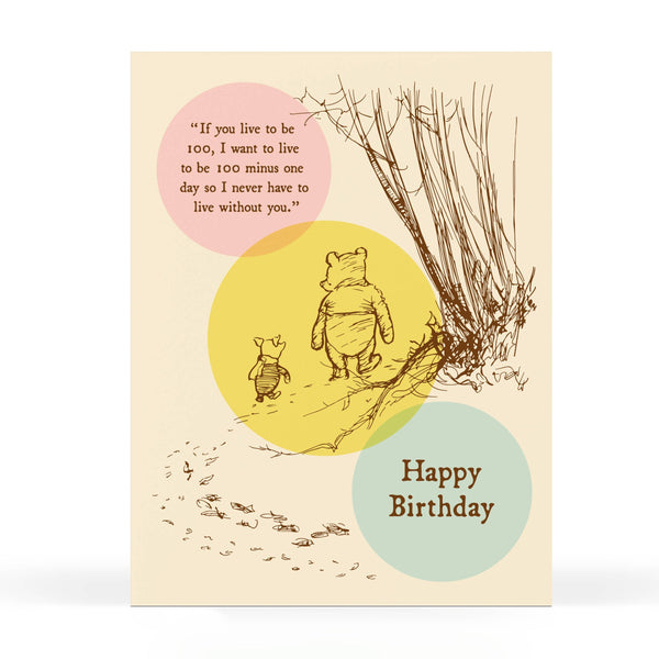 Pooh 100 Birthday Card - DIGS