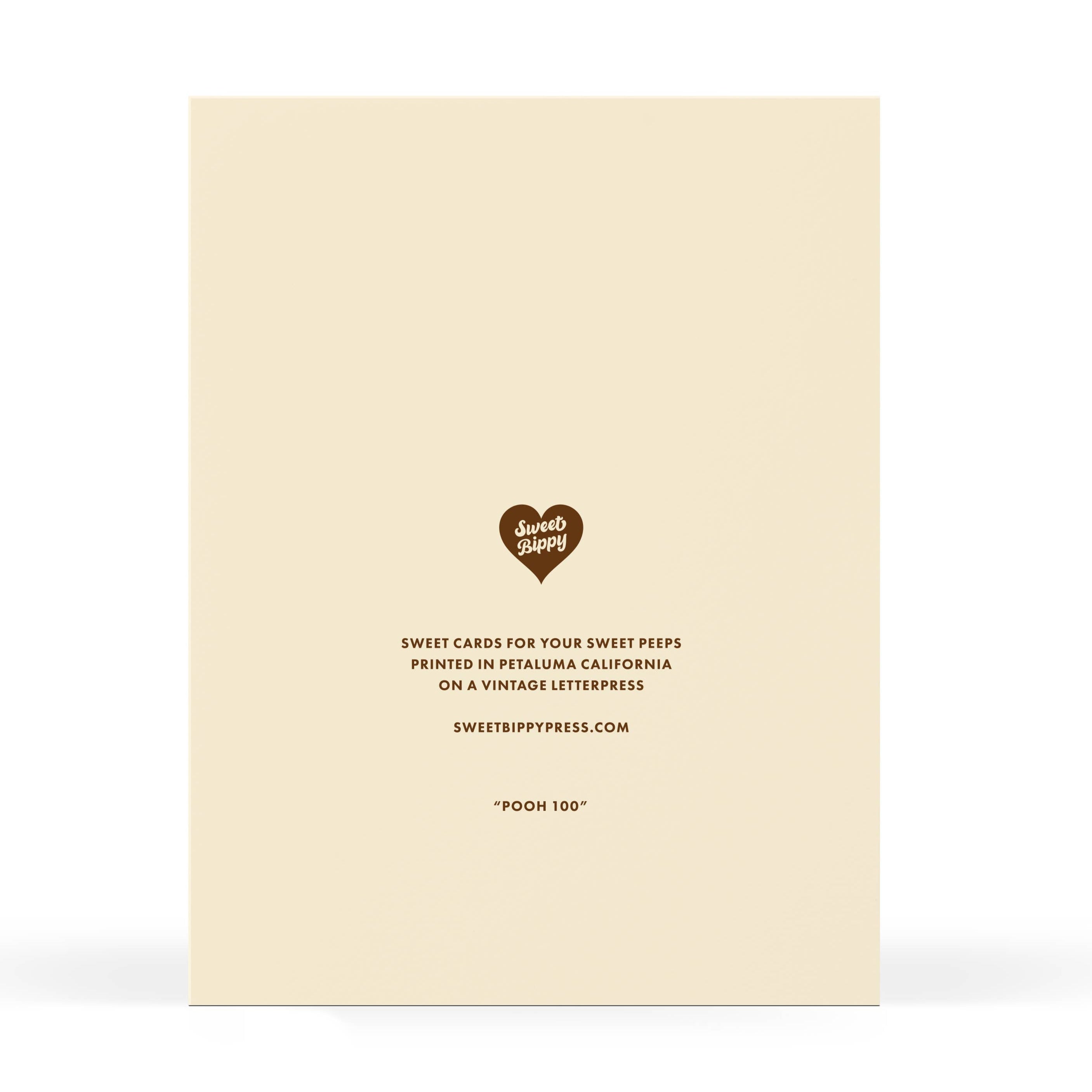 Pooh 100 Birthday Card - DIGS