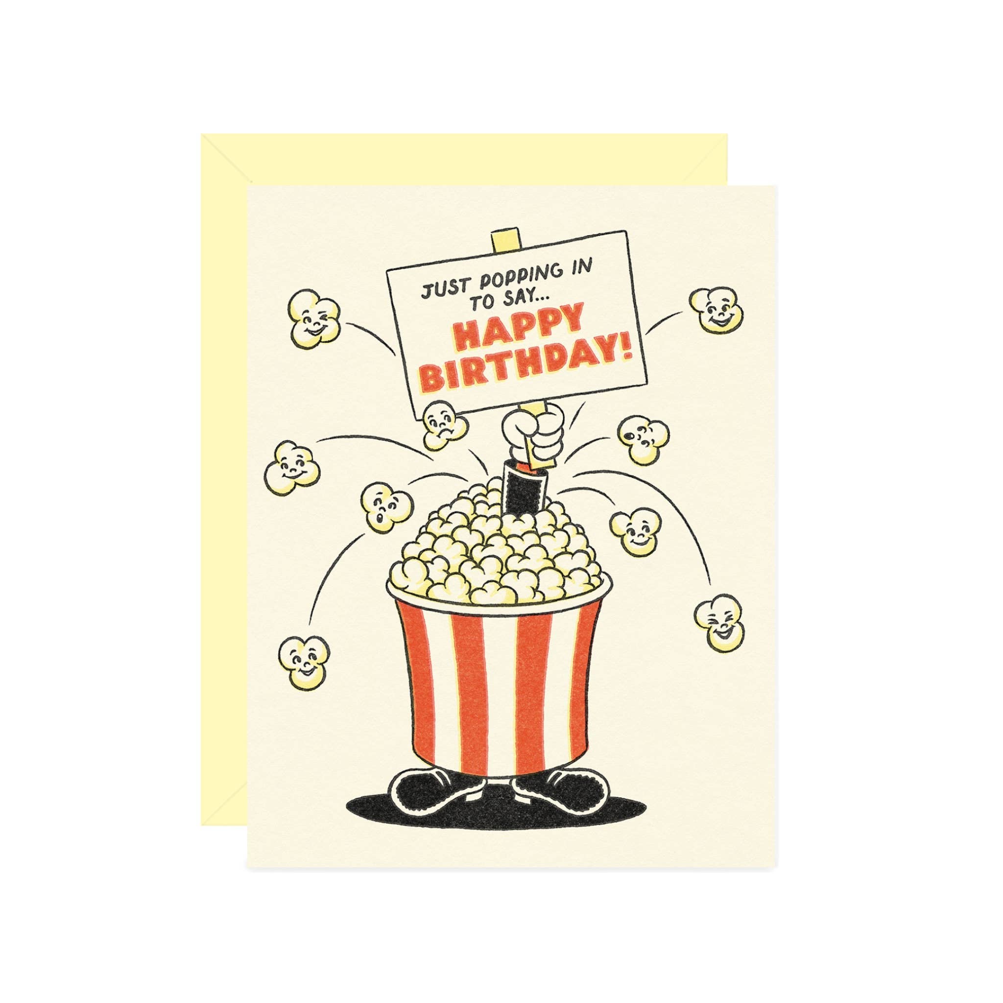 Popcorn Birthday Greeting Card - DIGS