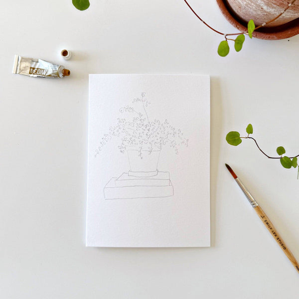 Potted Plants Paintable Notecards - DIGS